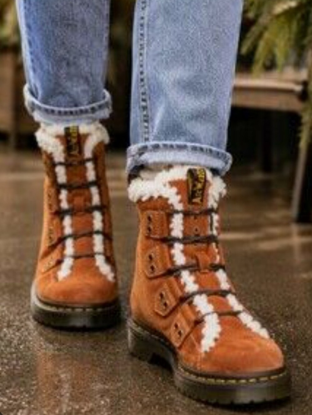 Dr. Martens 1460 Lace to Toe Fur Lined Buttersoft Lace Up Boots